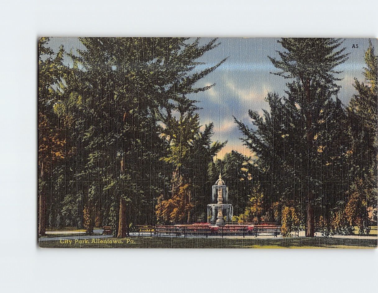 Postcard City Park Allentown Pennsylvania USA