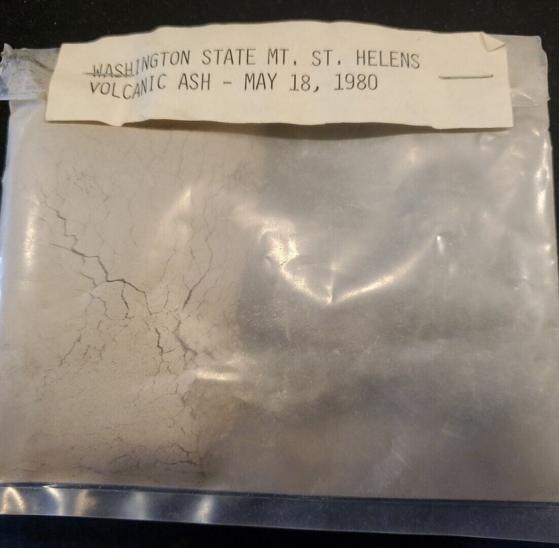 May 18th 1980 St Helen's volcanic ash in Sealed Bag as received. 