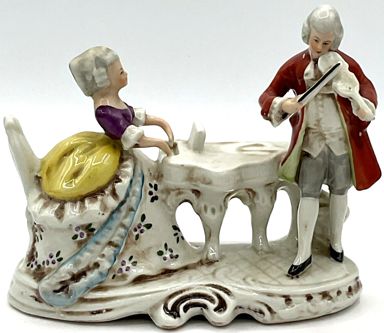 V.E.B. Porzellanfiguren Grafenthal Figurine Piano Violin Players Music Lesson