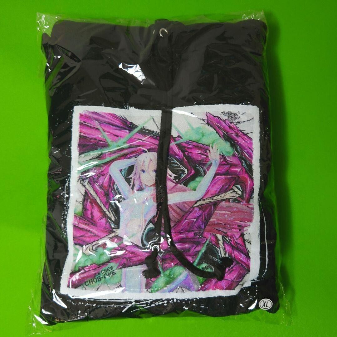 Vocaloid IA × 10th CHOB-ONE Hoodie Black color XL Size Rare item from Japan
