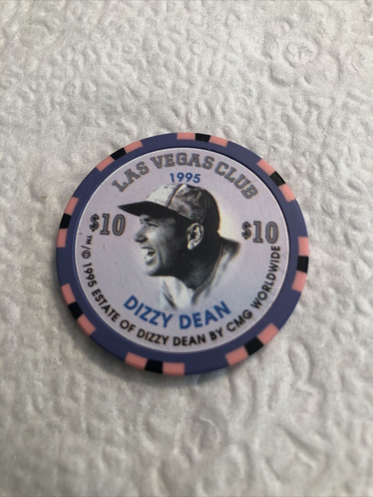 $10 Las Vegas Club Dizzy Dean Casino Chip