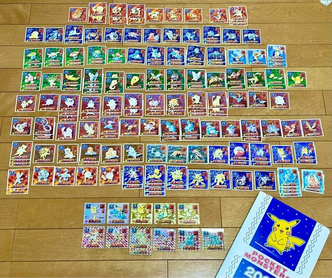 Pokemon Seal Sticker vintage Goods Lot Amada Pokemon Seal Retsuden Kai