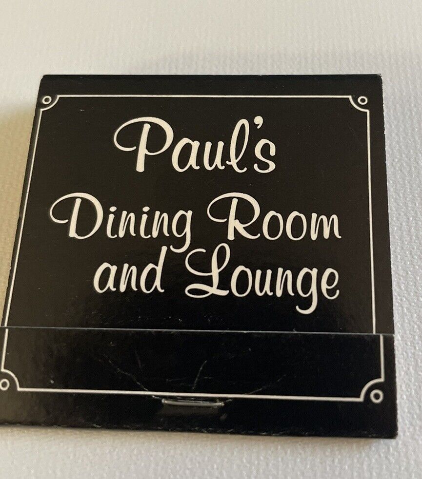 Vtg Paul’s Dining Room & Lounge Restaurant  Matchbook  Full Unstruck Portland OR