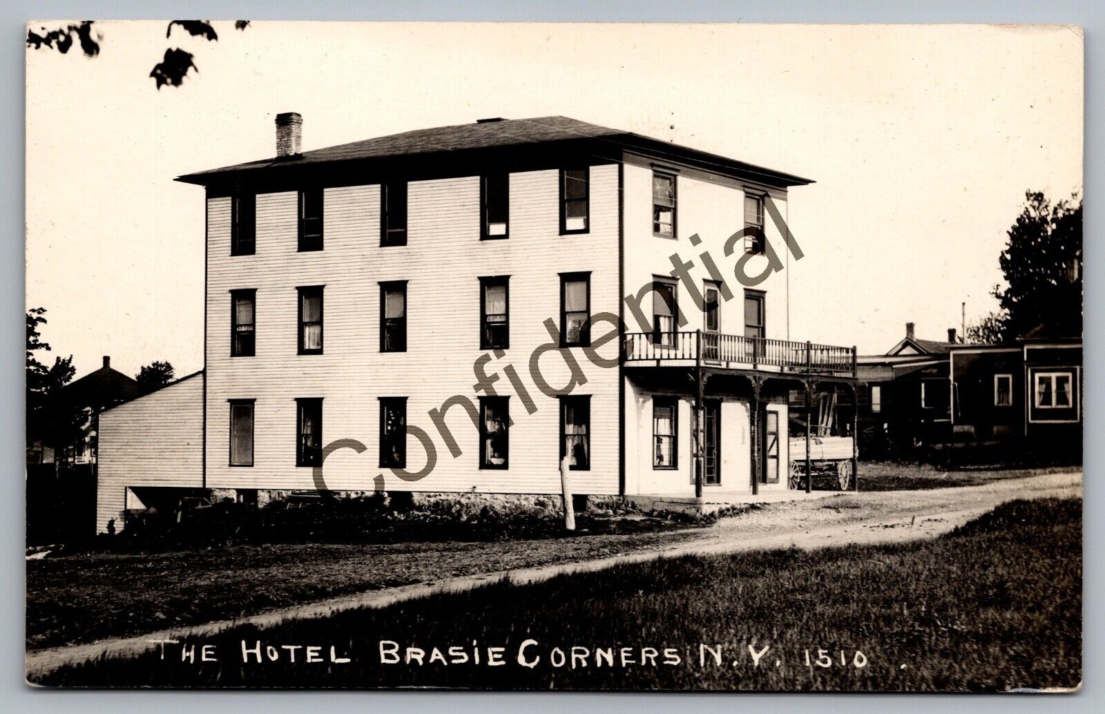 Real Photo The Hotel At Brasie Corners NY Macomb New York NY RP RPPC M251