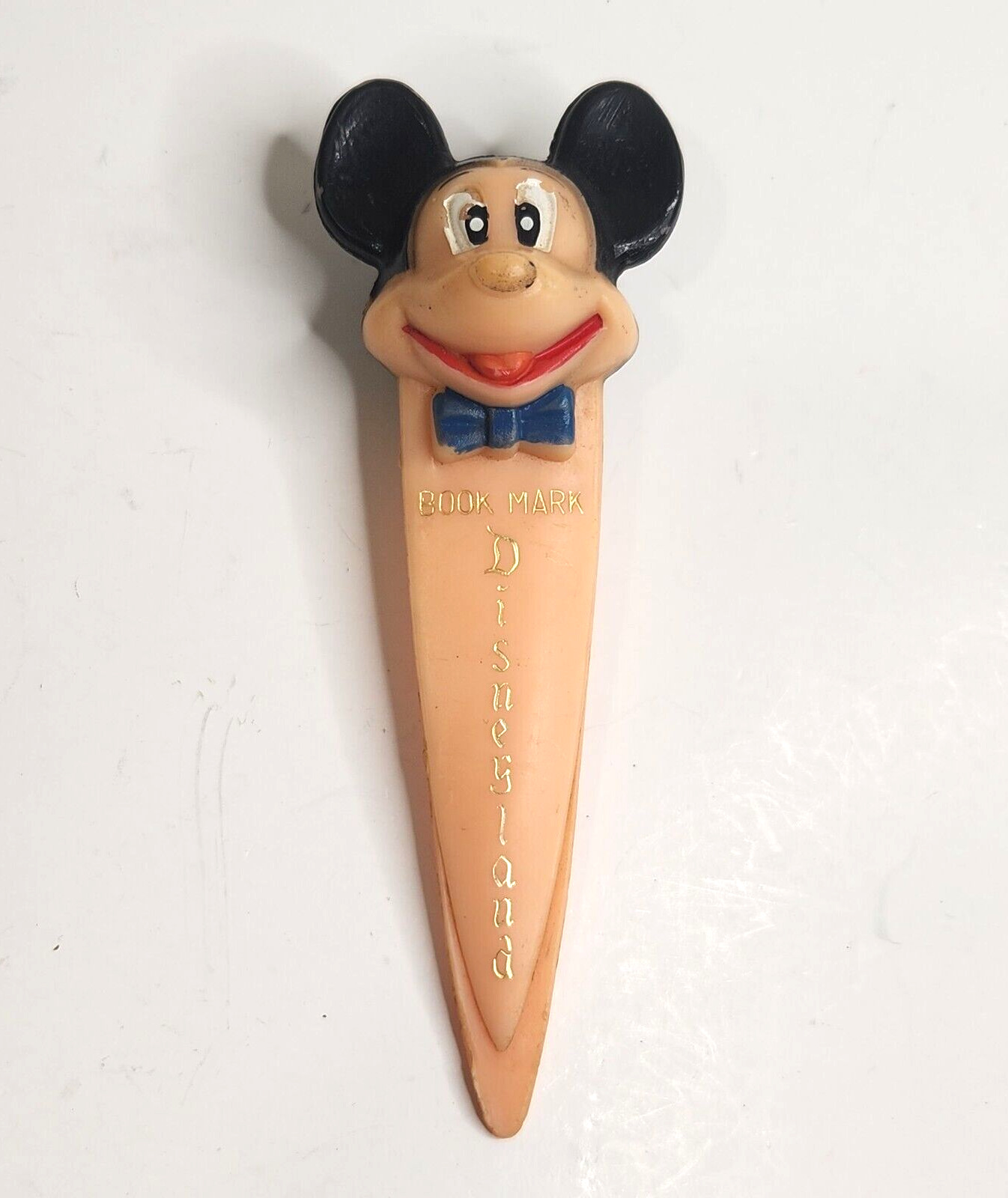 Vintage Mickey Mouse Disneyland Plastic Book Mark Crown Hong Kong