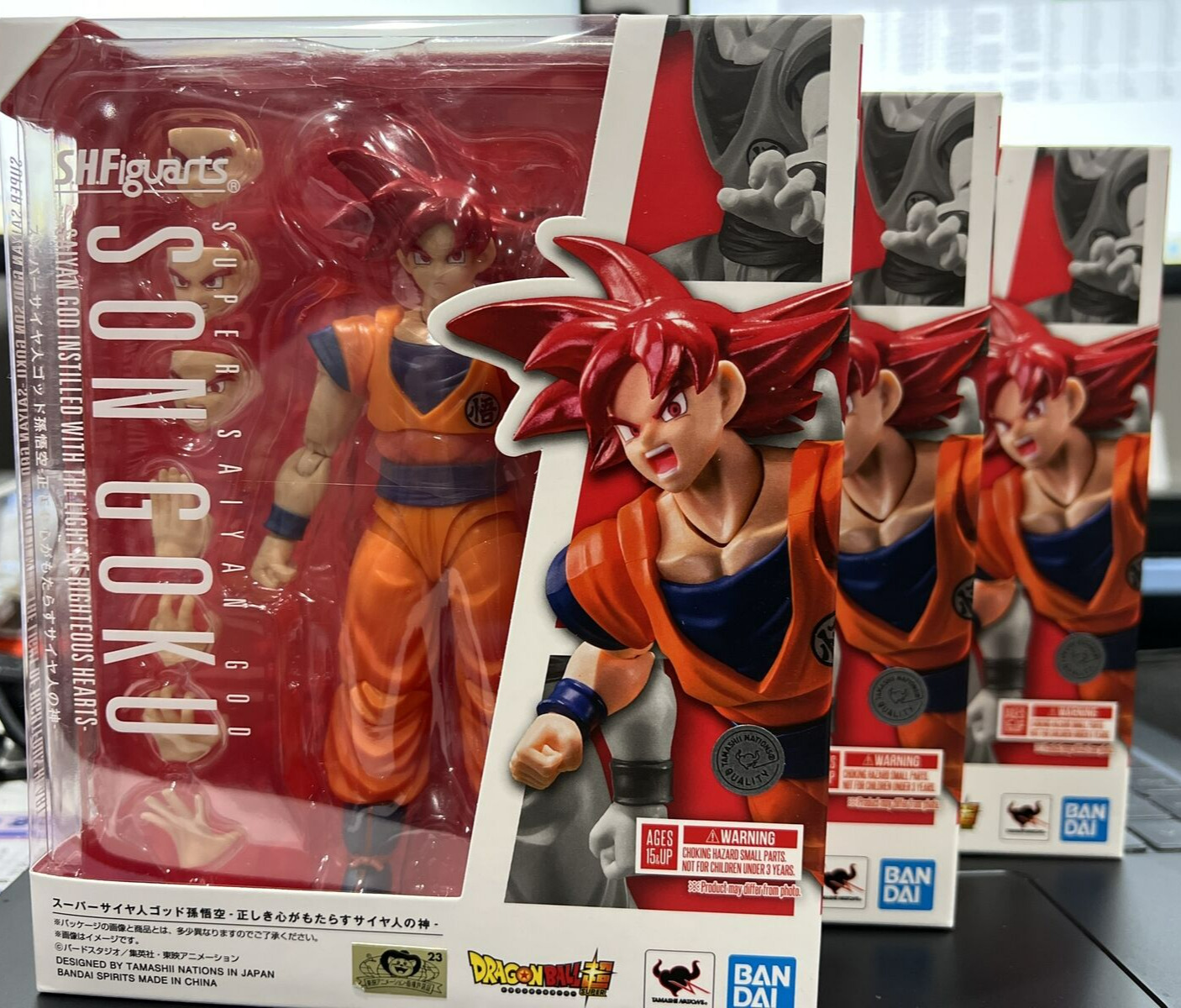 USA In Stock S.H. Figuarts Super Saiyan God Son Goku Instilled Righteous Hearts