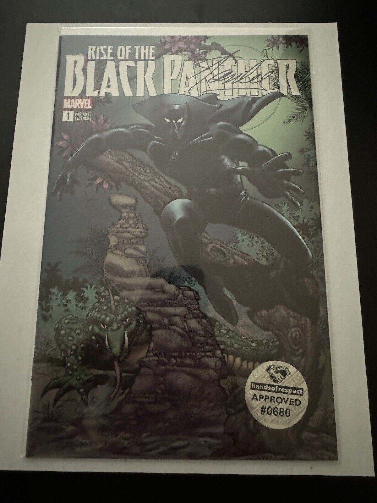 RISE OF THE BLACK PANTHER #1 Stan Lee DNA Ink Signed Rare 2018, Near Mint 9.8