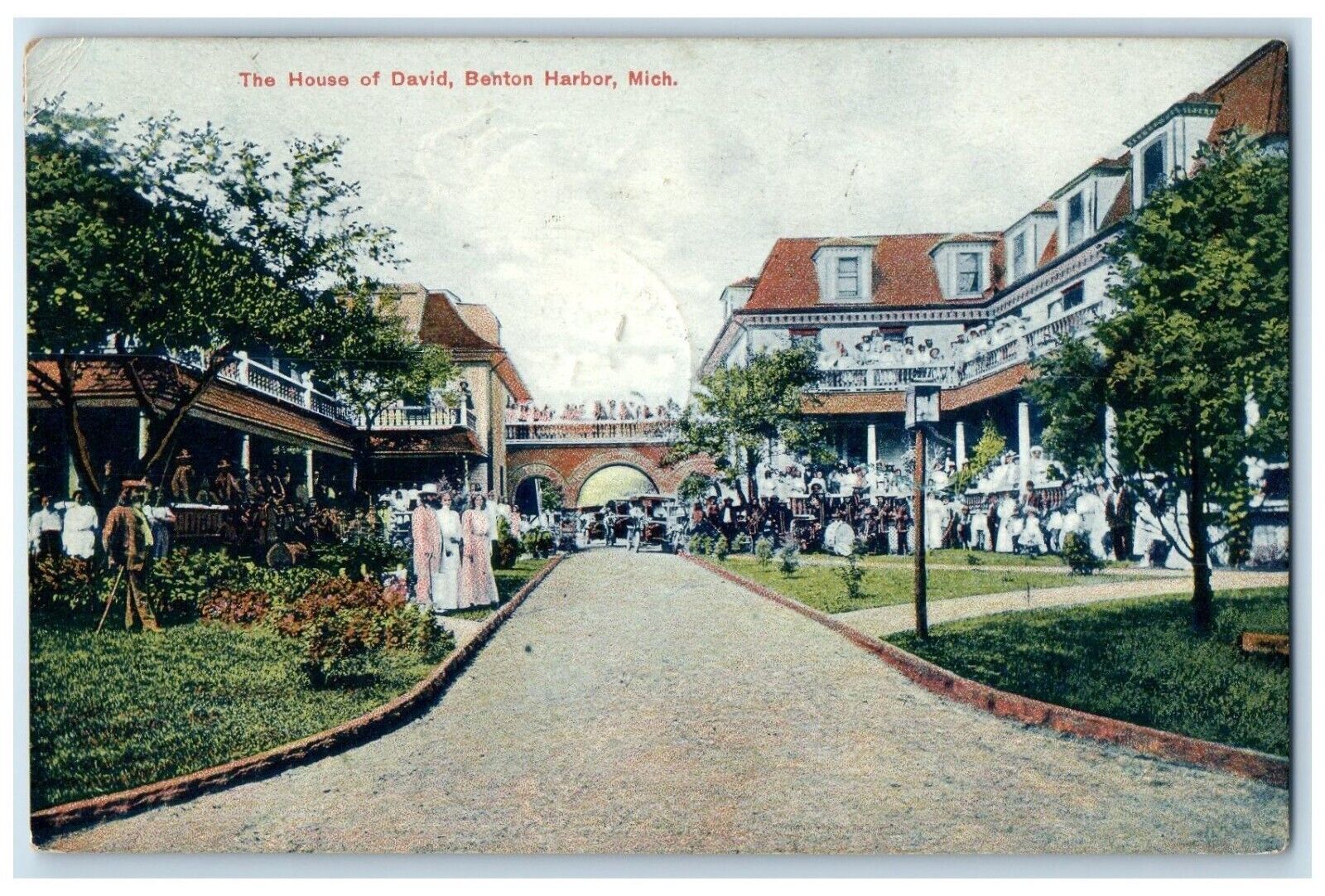 1907 Exterior View House David Benton Harbor Michigan MI Vintage Posted Postcard