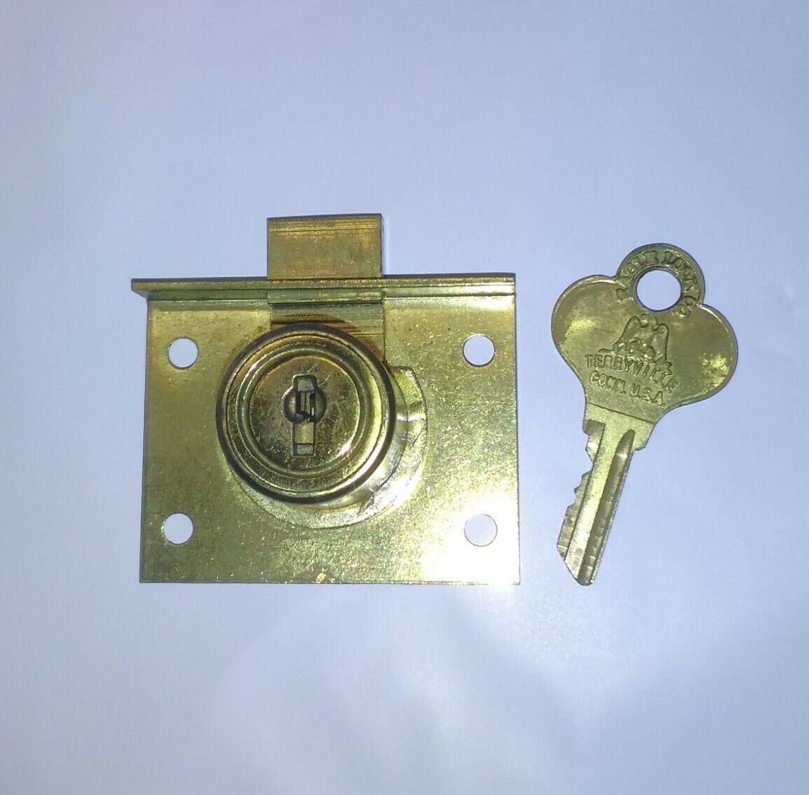 Antique Slot Machine Lock w/ Key Brass Eagle Lock Co. new old stock