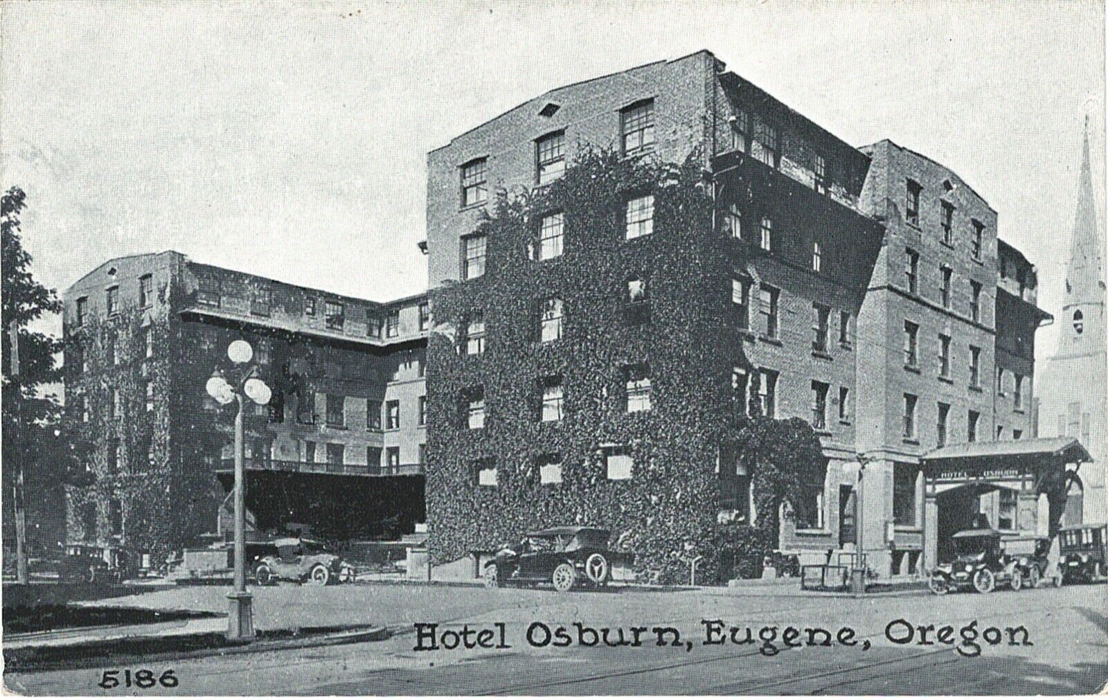 Vintage Postcard Hotel Osburn Eugene OREGON 