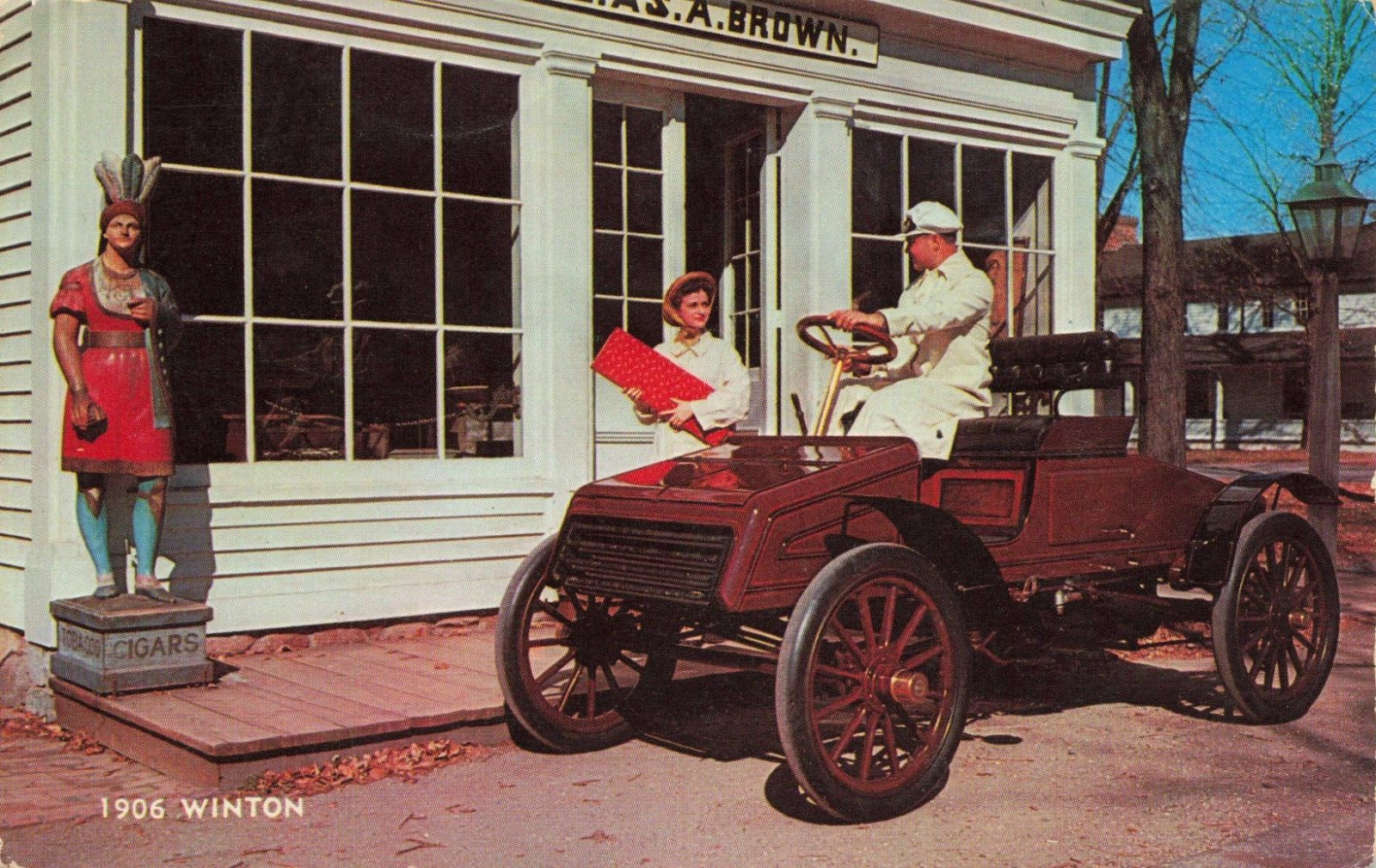Postcard 1906 Winton Antique Automobile Auto Museum Princeton Massachusetts MA