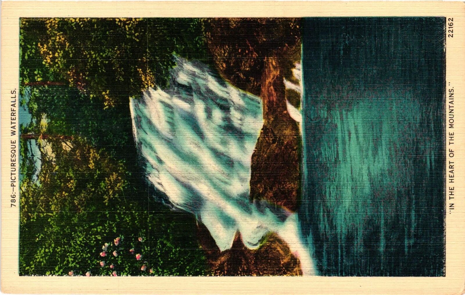 Vintage Postcard- Picturesque Waterfalls. Early 1900s