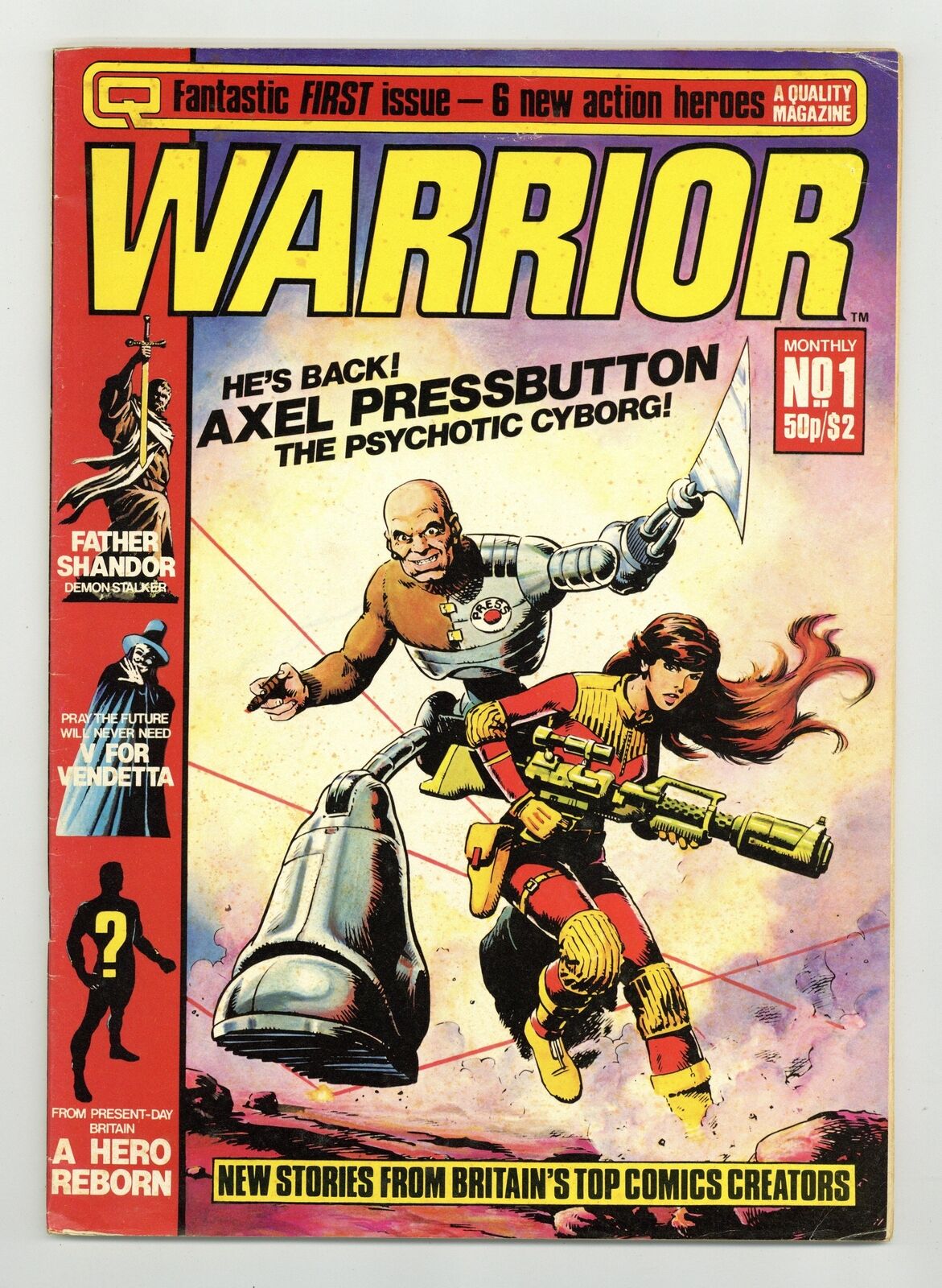 Warrior UK #1 VG+ 4.5 1982 1st app. Alan Moore's MarvelMan, V for Vendetta