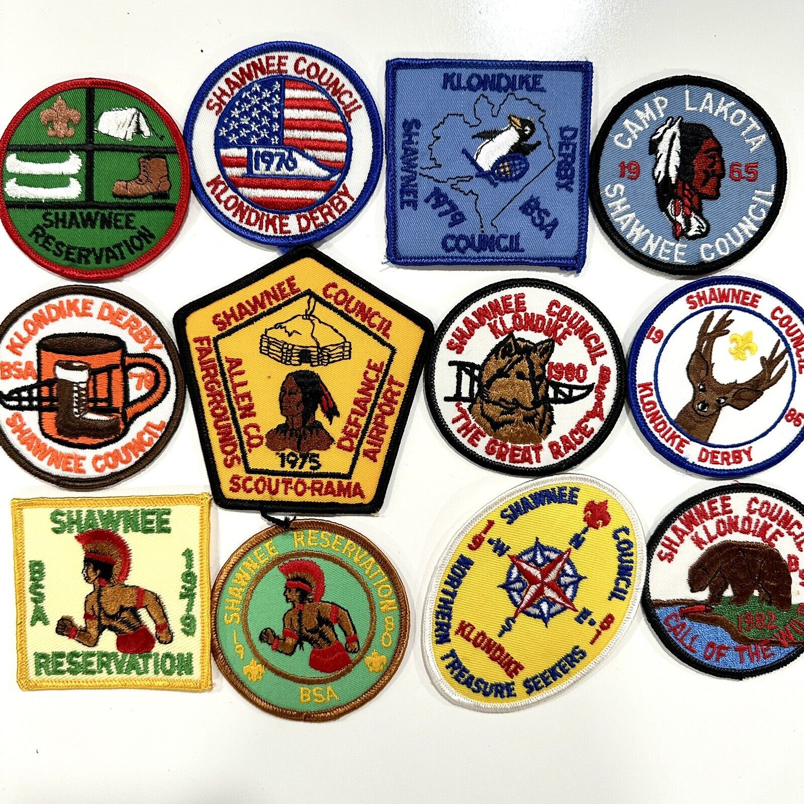Boy Scouts America Vintage Shawnee BSA Council Patch Collection 1960s-1980s Lot