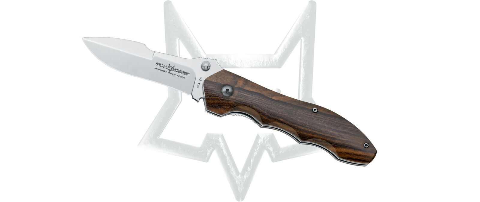 Fox Knives Chinook Liner Lock 474 ZW N690Co Stainless Ziricote Wood