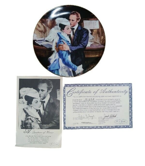 A Question of Honor- Gone With The Wind W.S. George Collector Plate in Box