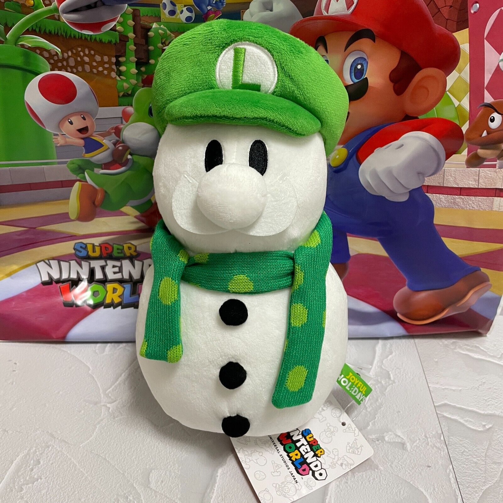 USJ Snowman Luigi plush doll Size 9.8in Super Nintendo World Limited New release