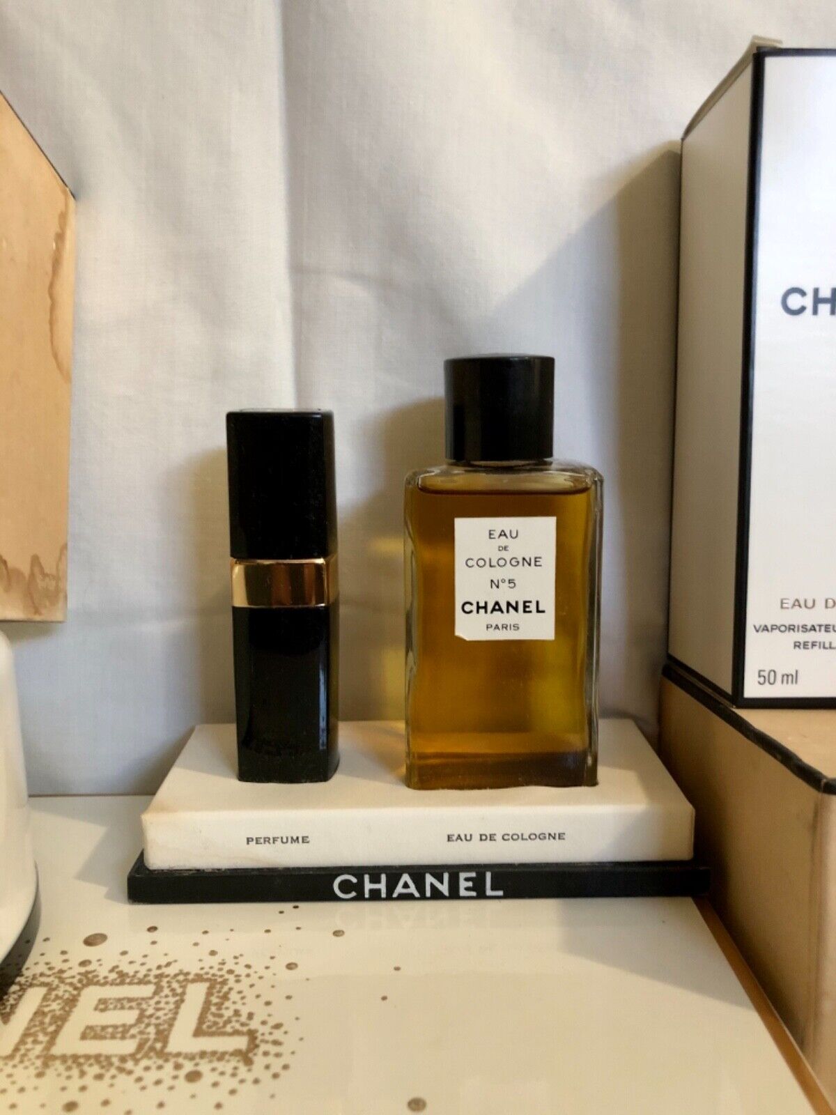 Collector\'s item NEW WOW  Very old 40’s ? Chanel No 5 set not used