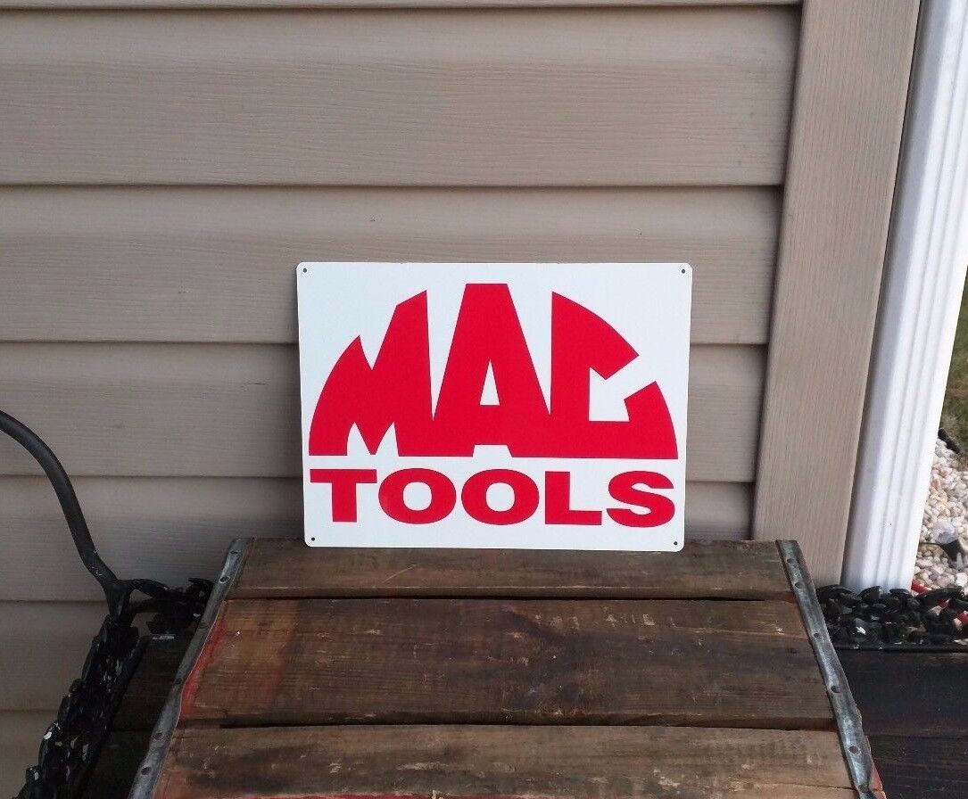 Mac Tools Metal Sign Auto Garage Shop Tool Box Decor Advertising 9x12 50068