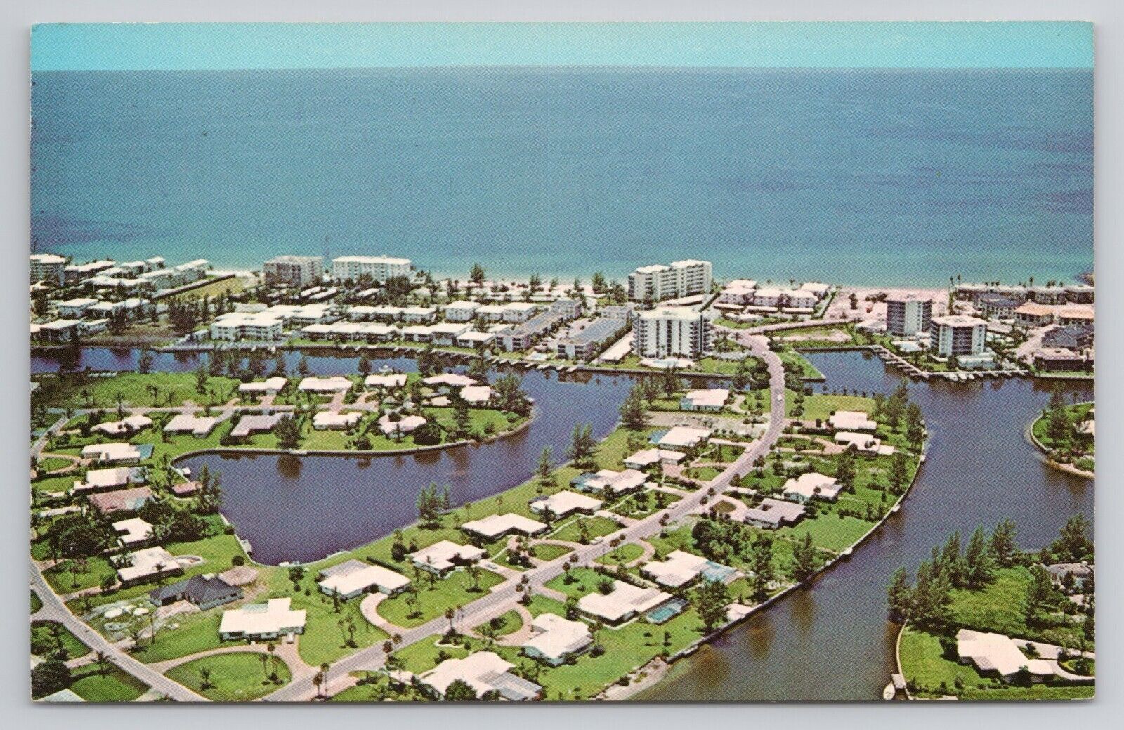 Postcard Aerial View Of Beautiful Naples Florida