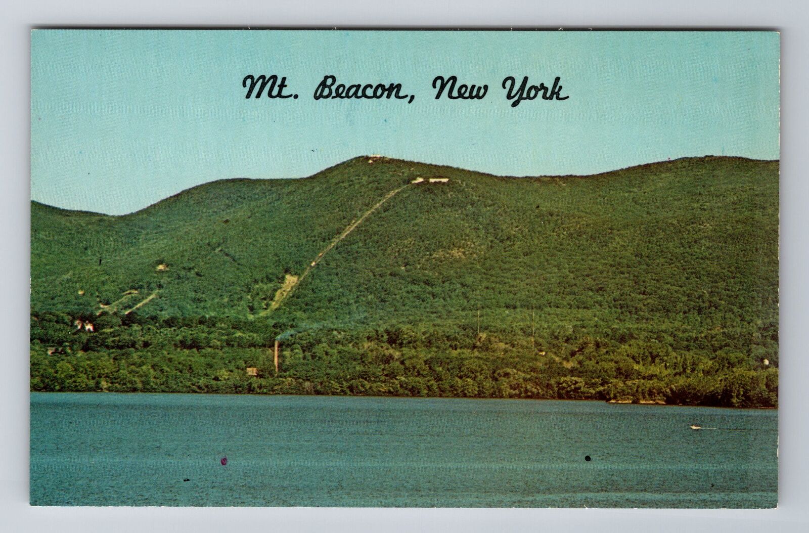 Beacon NY-New York, Mt Beacon, Incline Railway, Vintage Souvenir Postcard