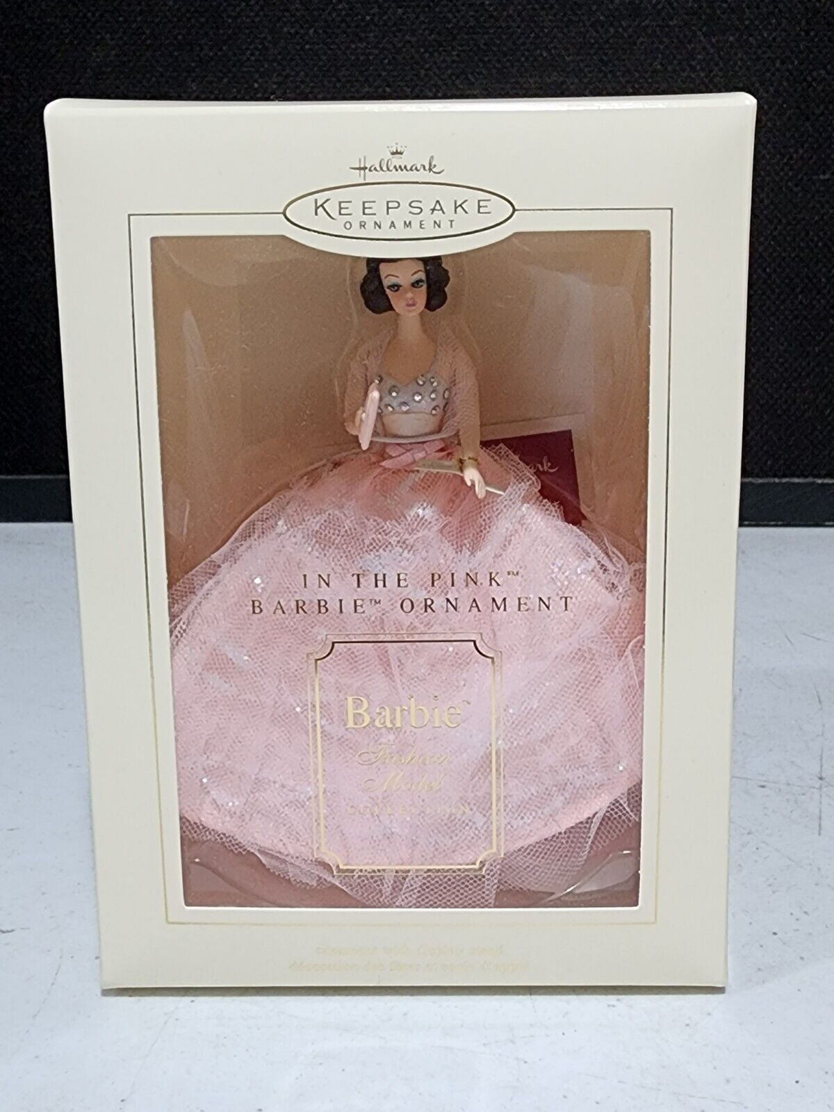 2003 NEW NRFB HALLMARK ORNAMENT BARBIE IN THE PINK FASHION MODEL COLLECTION