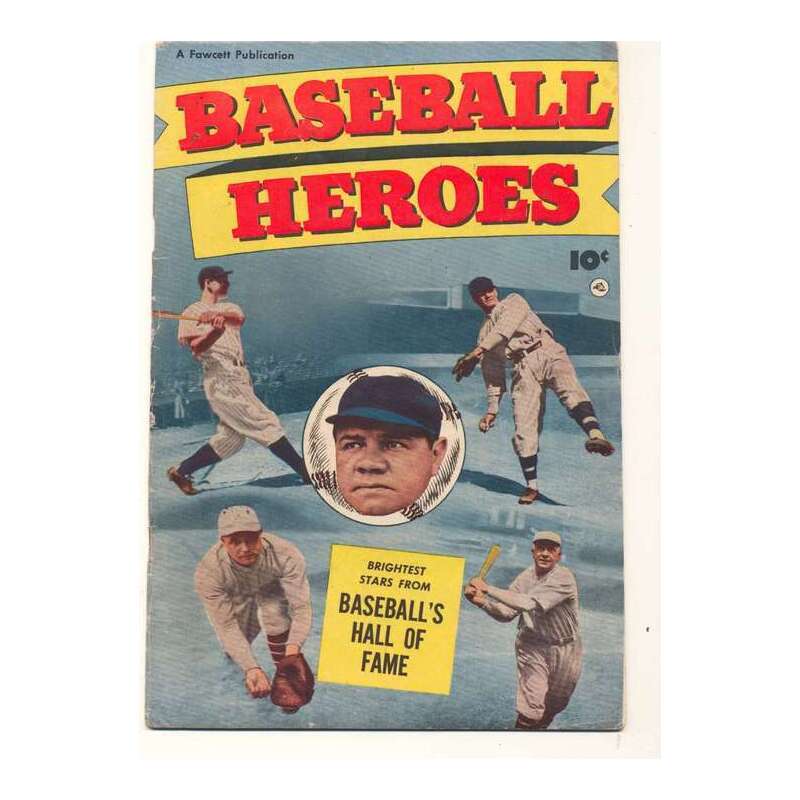 Baseball Heroes #1 in Fine minus condition. Fawcett comics [i|