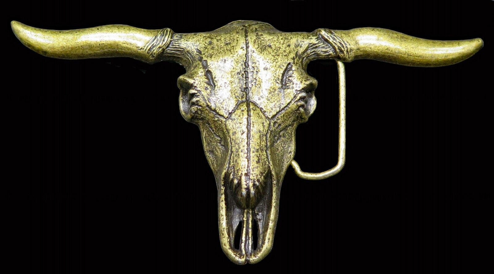 Texas Longhorn Steer Skull Belt Buckle
