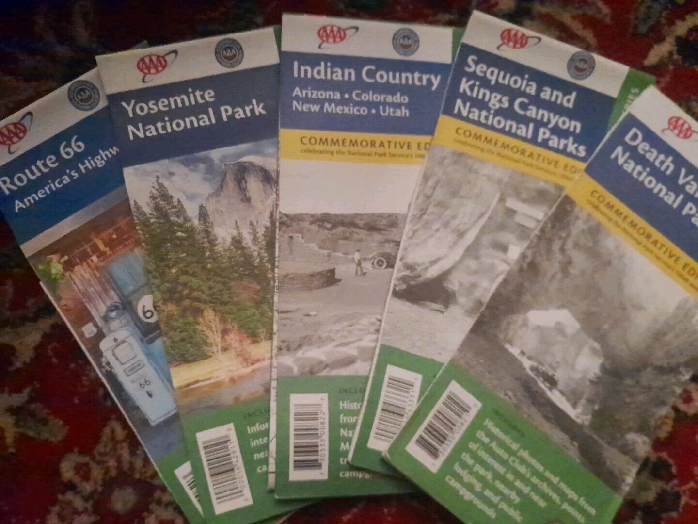 NEW Lot Of 5 AAA Road Maps Route 66 & National Parks Guided Series
