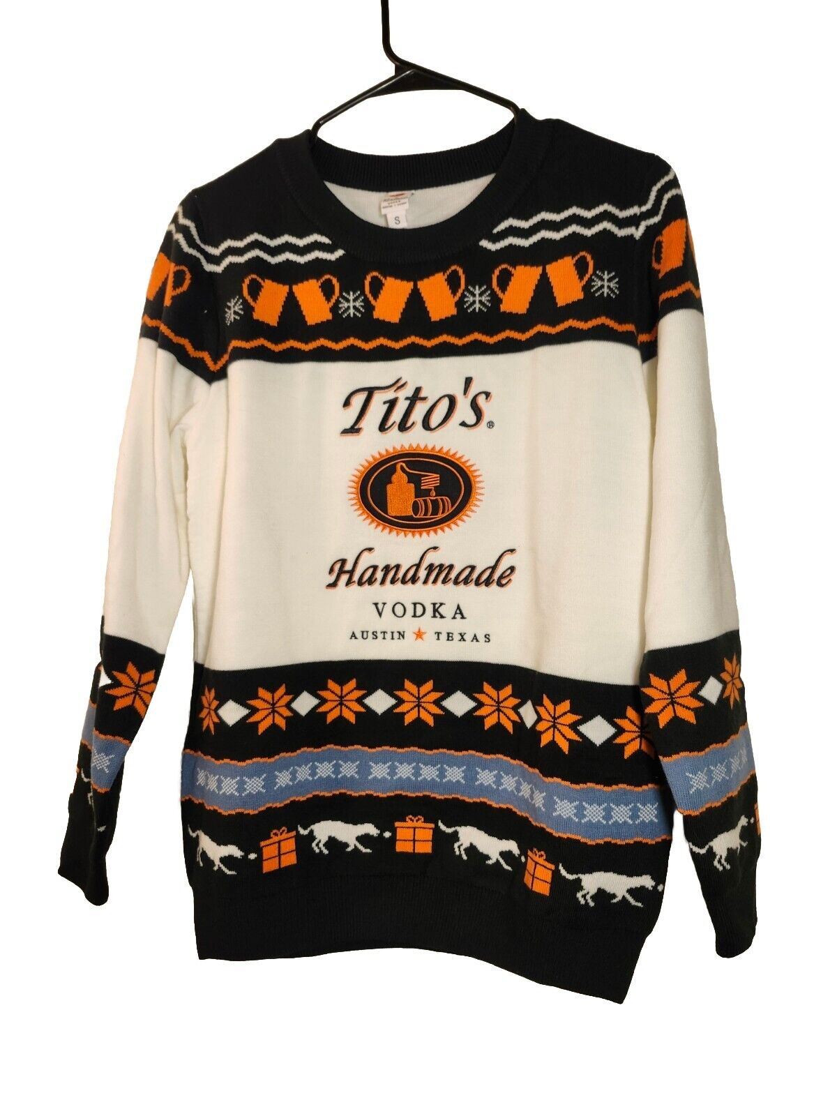 Titos Handmade Vodka Ugly Sweater - Mens Sz Small, New Without Tags 