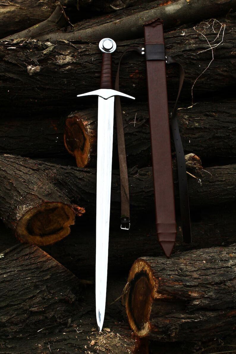 Handmade Viking Sword High Carbon Steel Medeival Knight Sword Sharp Battle Ready