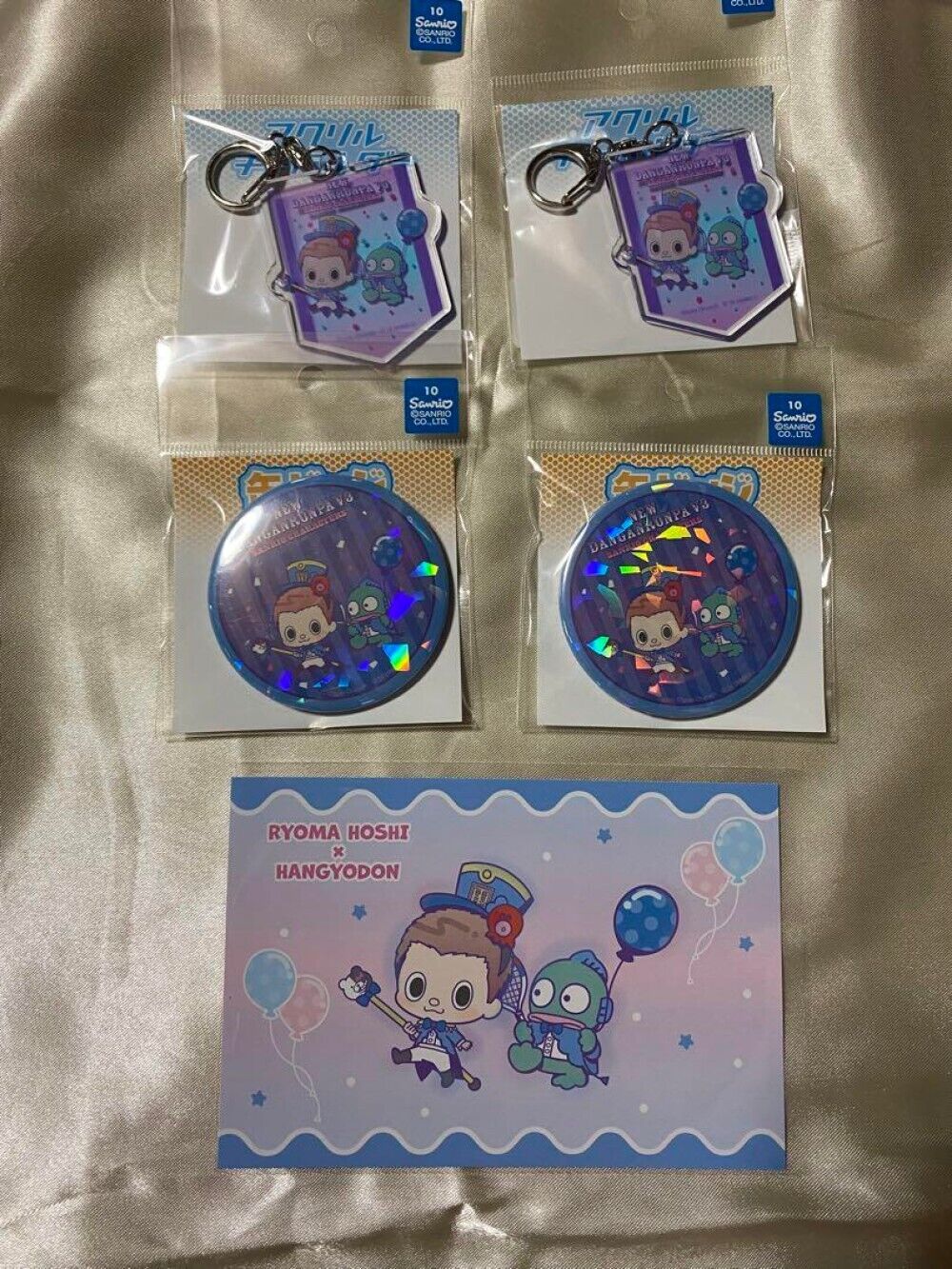 Danganronpa Sanrio Lottery Hoshi Ryoma Acrylic Key Chain Can Badge Post Card
