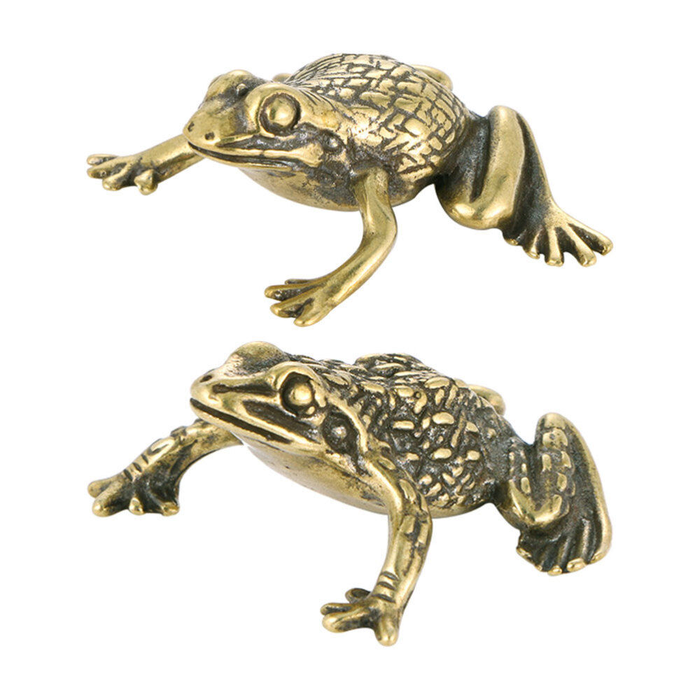 2PCS Chinese Charm for Prosperity Wealth Toad Car Fengshui Decor Money Toad