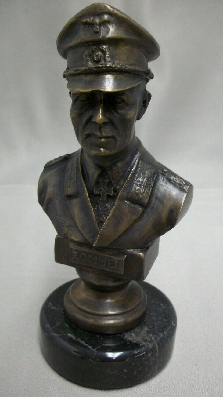 WW2 German General Feldmarschall  Erwin Rommel Bronze Bust