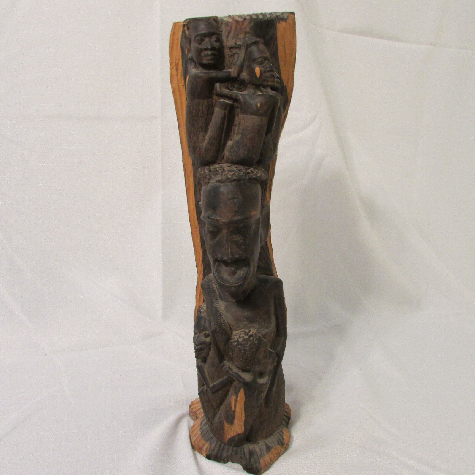 VTG African Carved Ebony Wood 17\