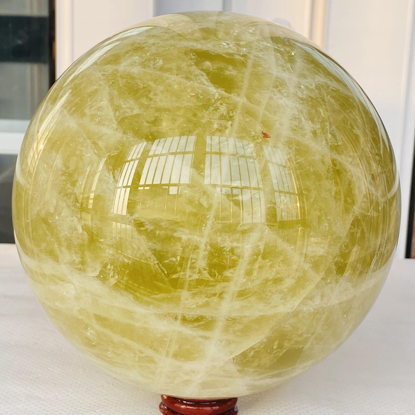 5960g Natural yellow crystal quartz ball crystal ball sphere healing
