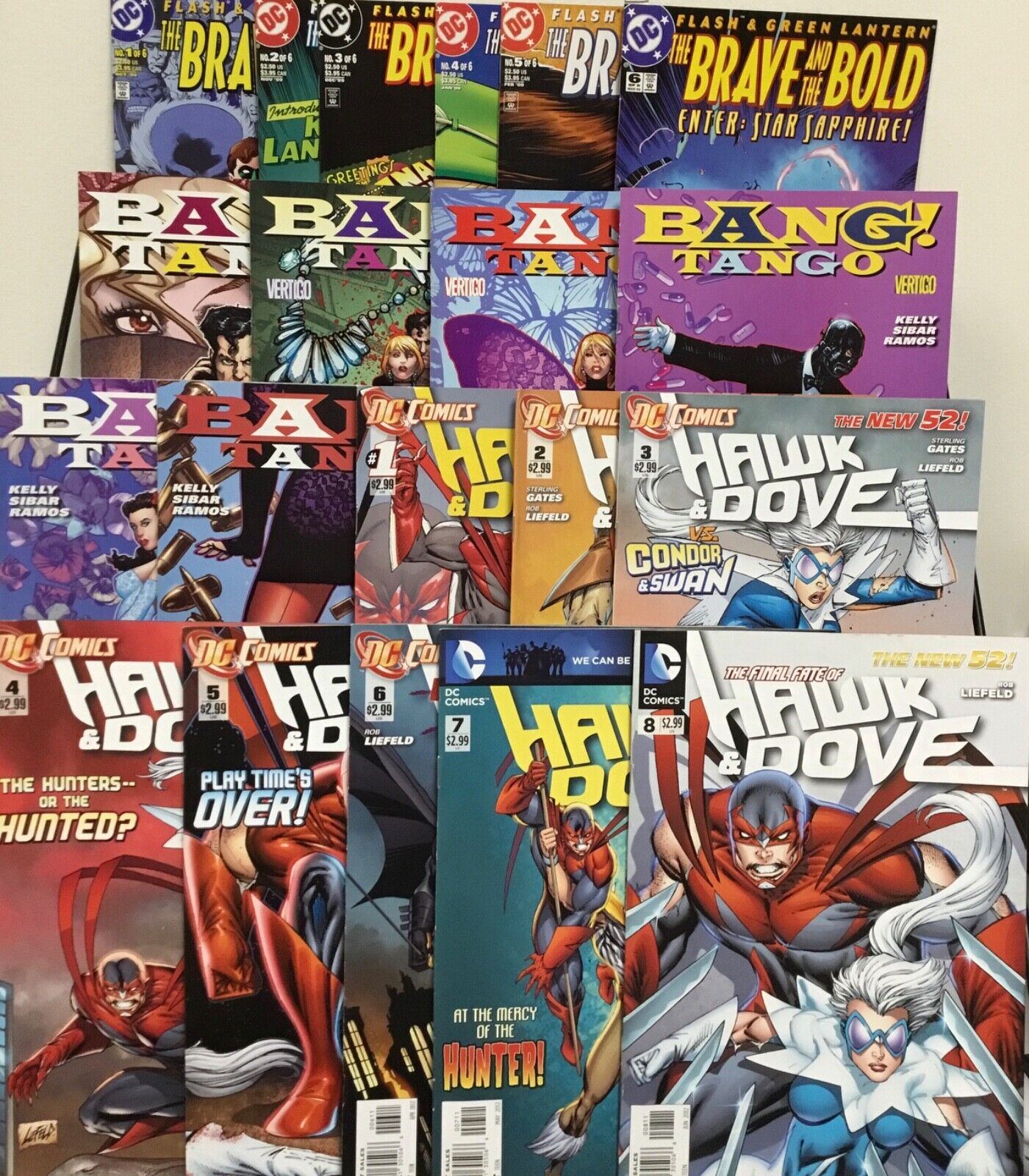 DC Comics Brave and the Bold 1-6, Bang Tango 1-5, Hawk & Dove 1-8