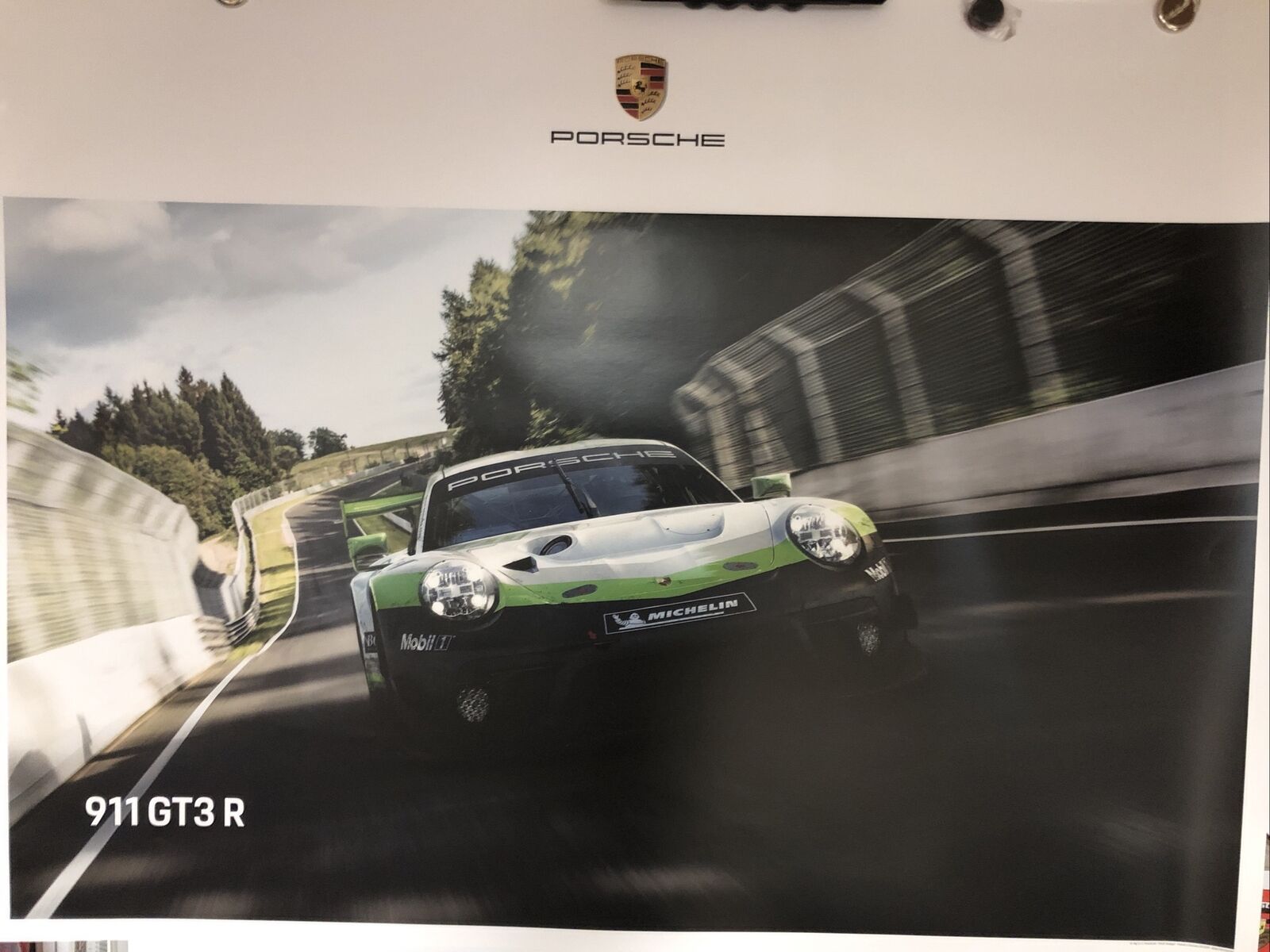 AWESOME 2019 Porsche 911 GT3 R Coupe Showroom Advertising Poster 