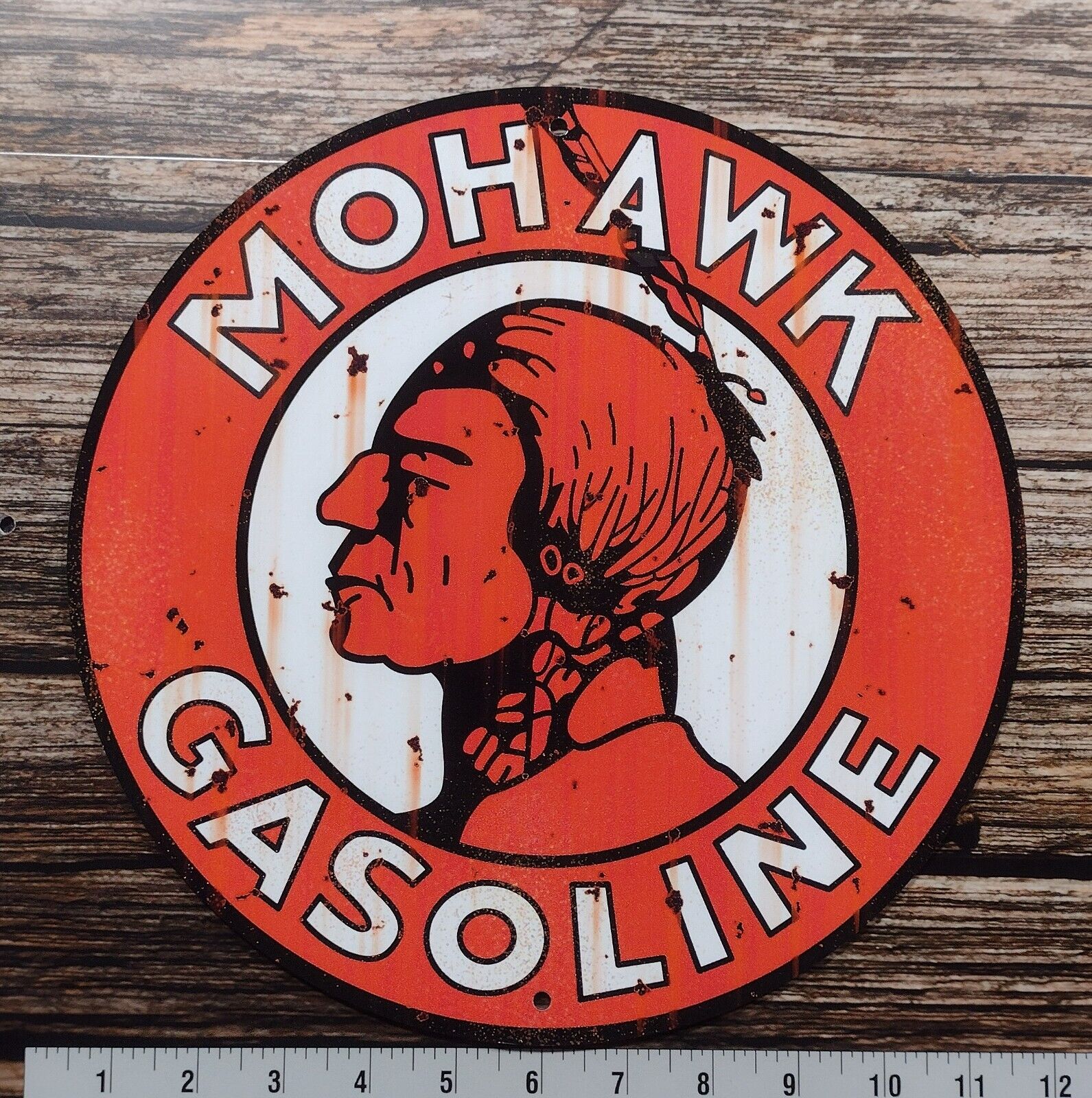 Vintage Reproduction Mohawk Gasoline sign