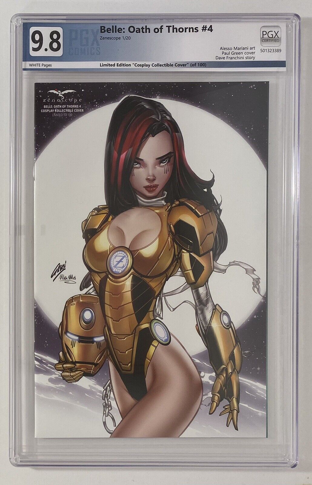 Belle: Oath of Thorns 4 - Rare Gold Iron Man Cosplay LE100 (Green) - PGX 9.8