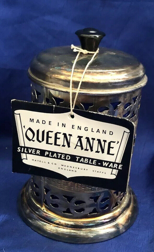 Queen Anne Silver Plated Coffee Holder Table Ware New With Tag Vintage