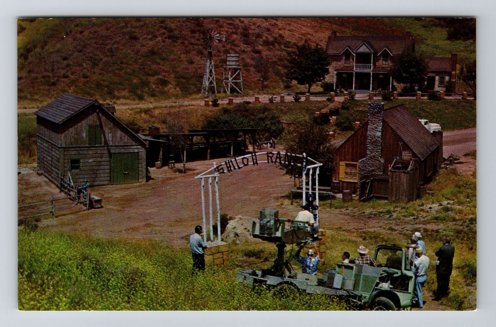 Universal Studios CA-California, Camera Crew Western Film Vintage Postcard