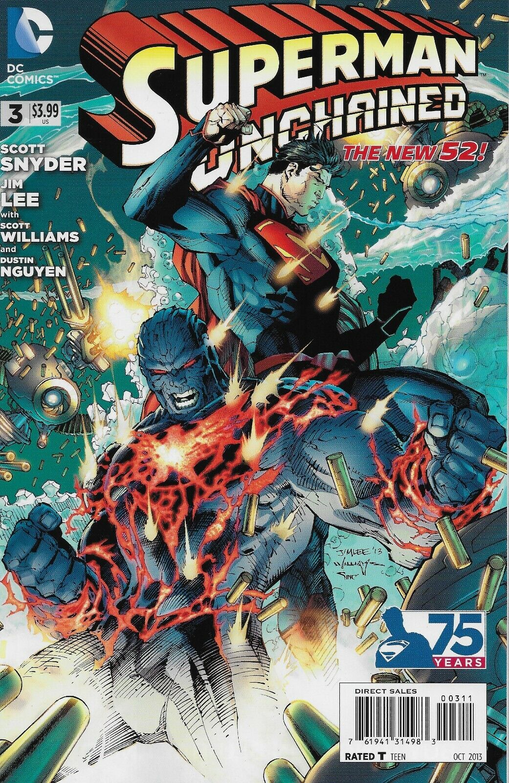 SUPERMAN UNCHAINED #3 DC COMICS 2013 BAGGED & BOARDED