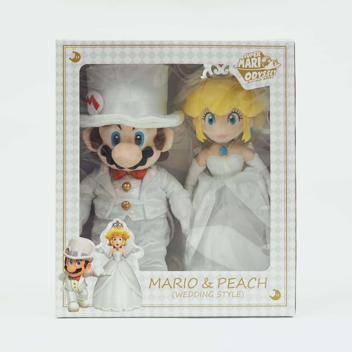 Super Mario Odyssey Mario & Peach Wedding Set / Stuffed Toy Plush Doll Japan