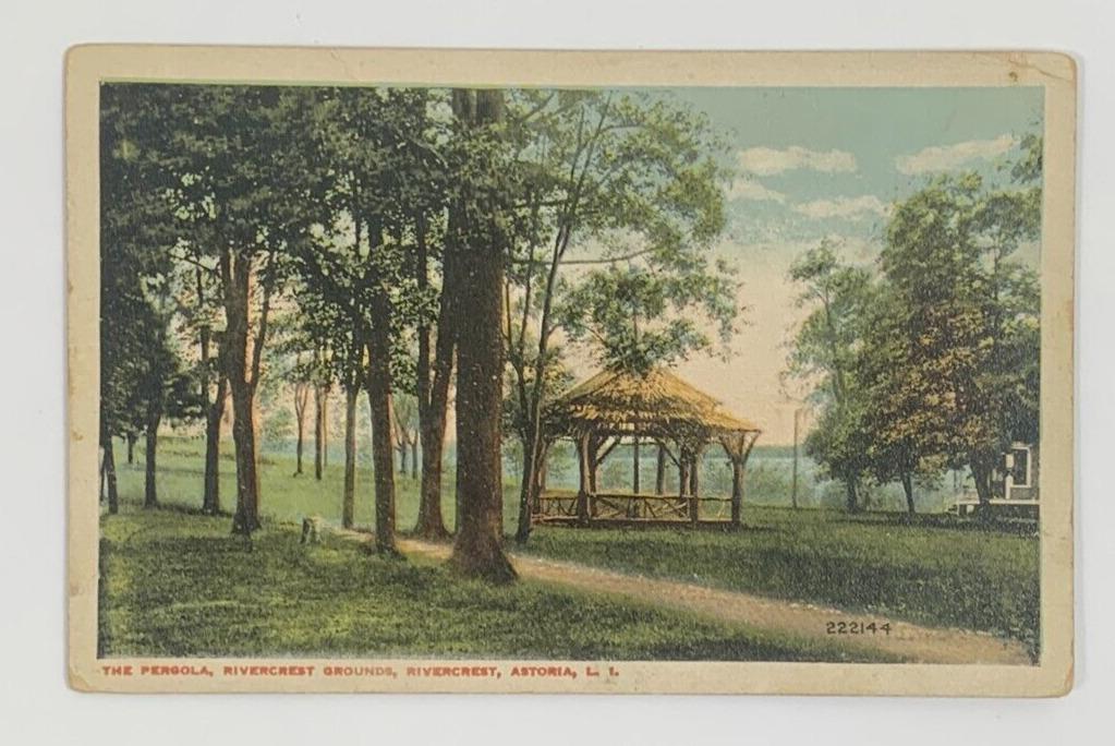 The Pergola Rivercrest Grounds Rivercrest Astoria Long Island New York Postcard