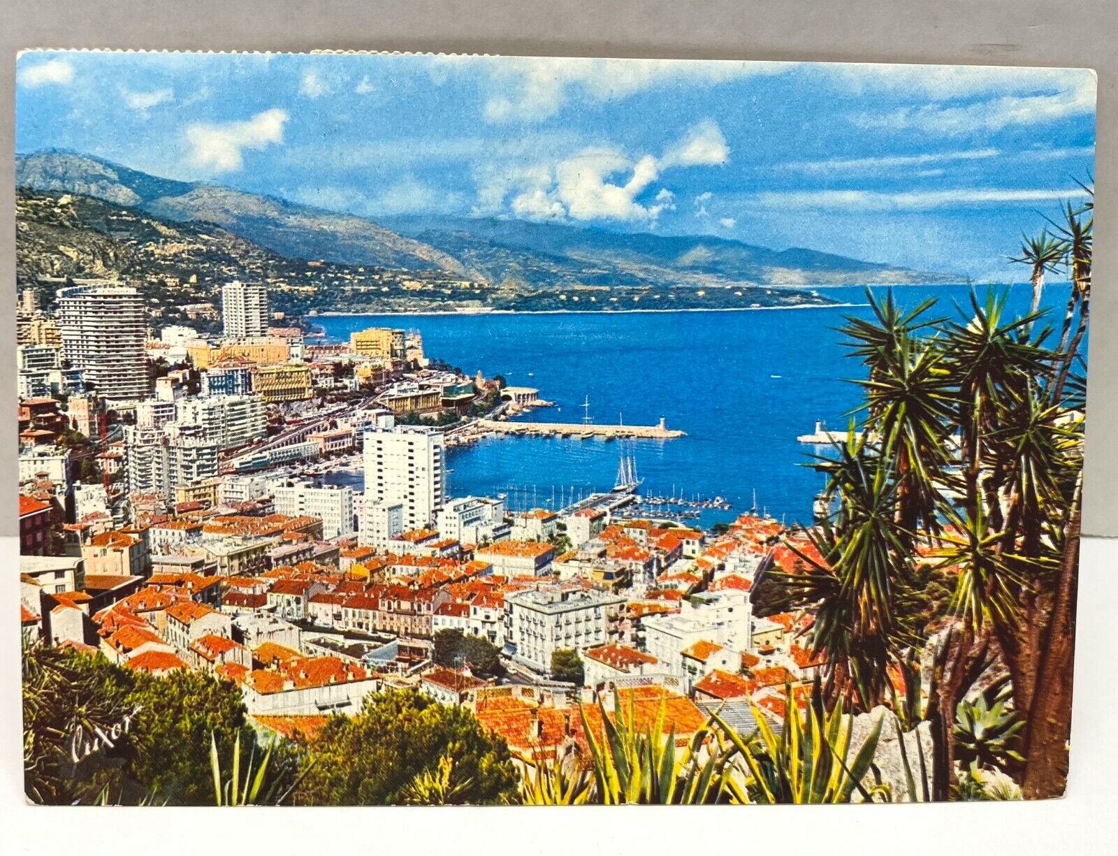 Principaute de Monaco Souvenir Postcard Posted Principality Mountains Italy