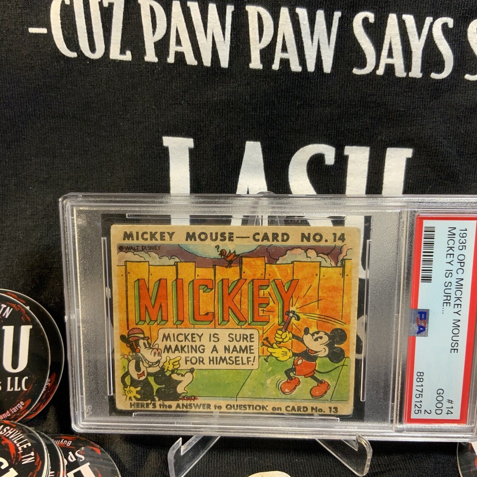 Mickey Mouse 1935 O-Pee-Chee gum card #14 Walt Disney RARE PSA 2