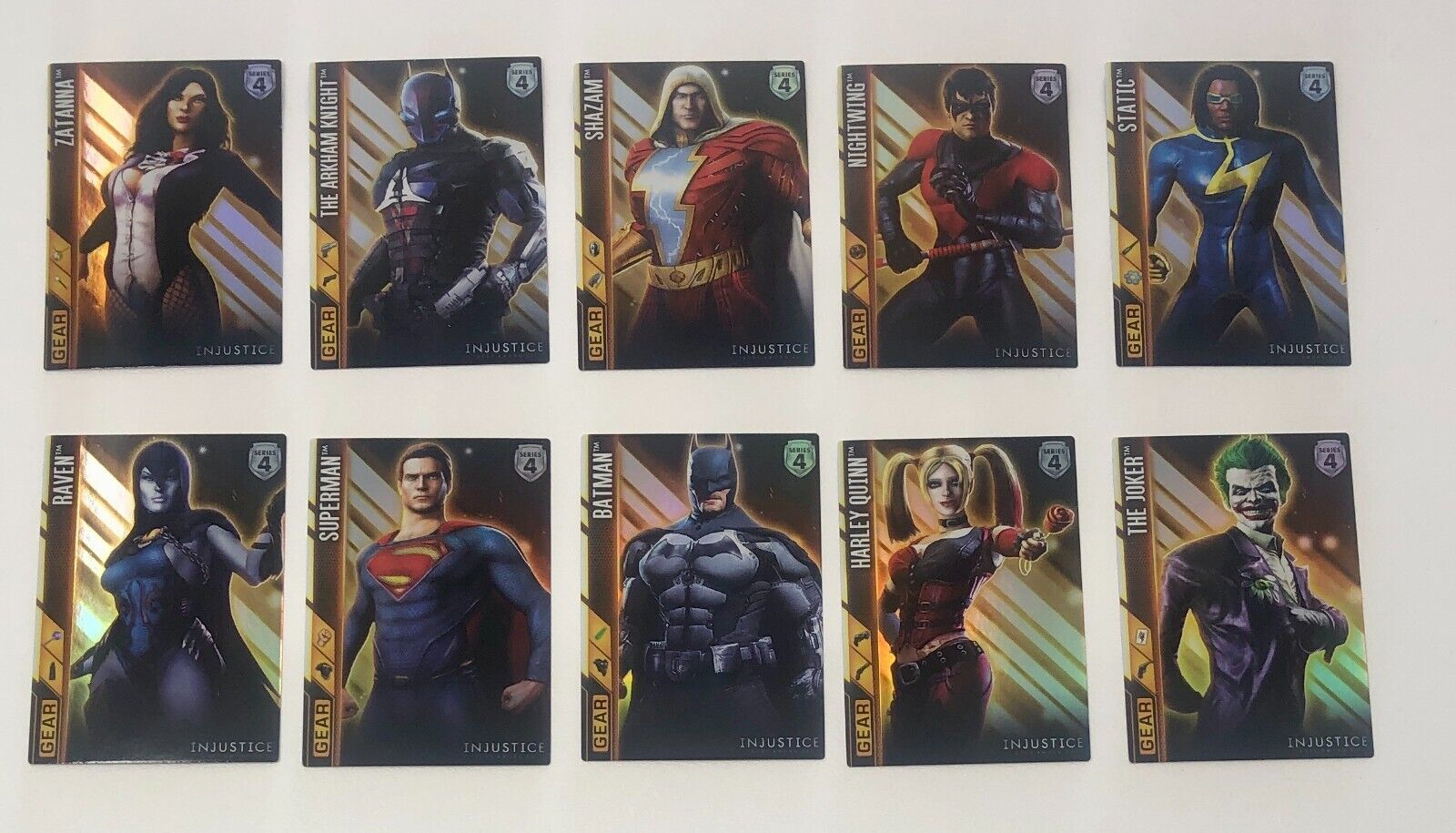 DC Injustice 10x Cards: Complete Gear Set (FOIL, Series 4) Arcade Game