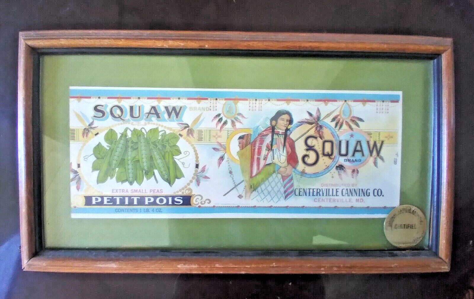 Vintage Advertising 1920's label. Picture, Framed & Antique, rare Collectible