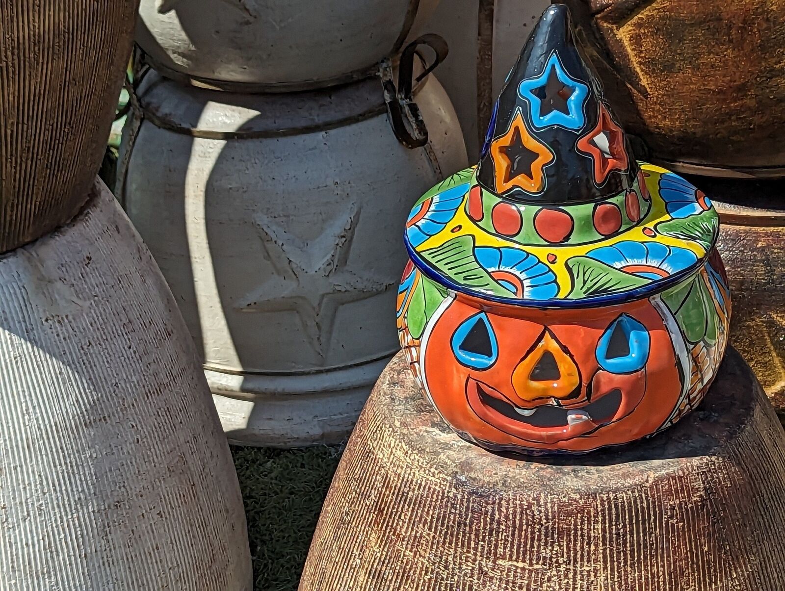 Pumpkin Halloween Talavera Pottery, Decorative Pumpkin, Handmade Mexican, Large